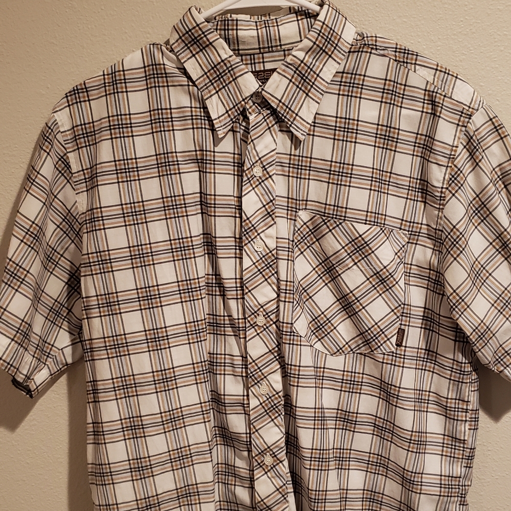 Mens collard plaid shirt